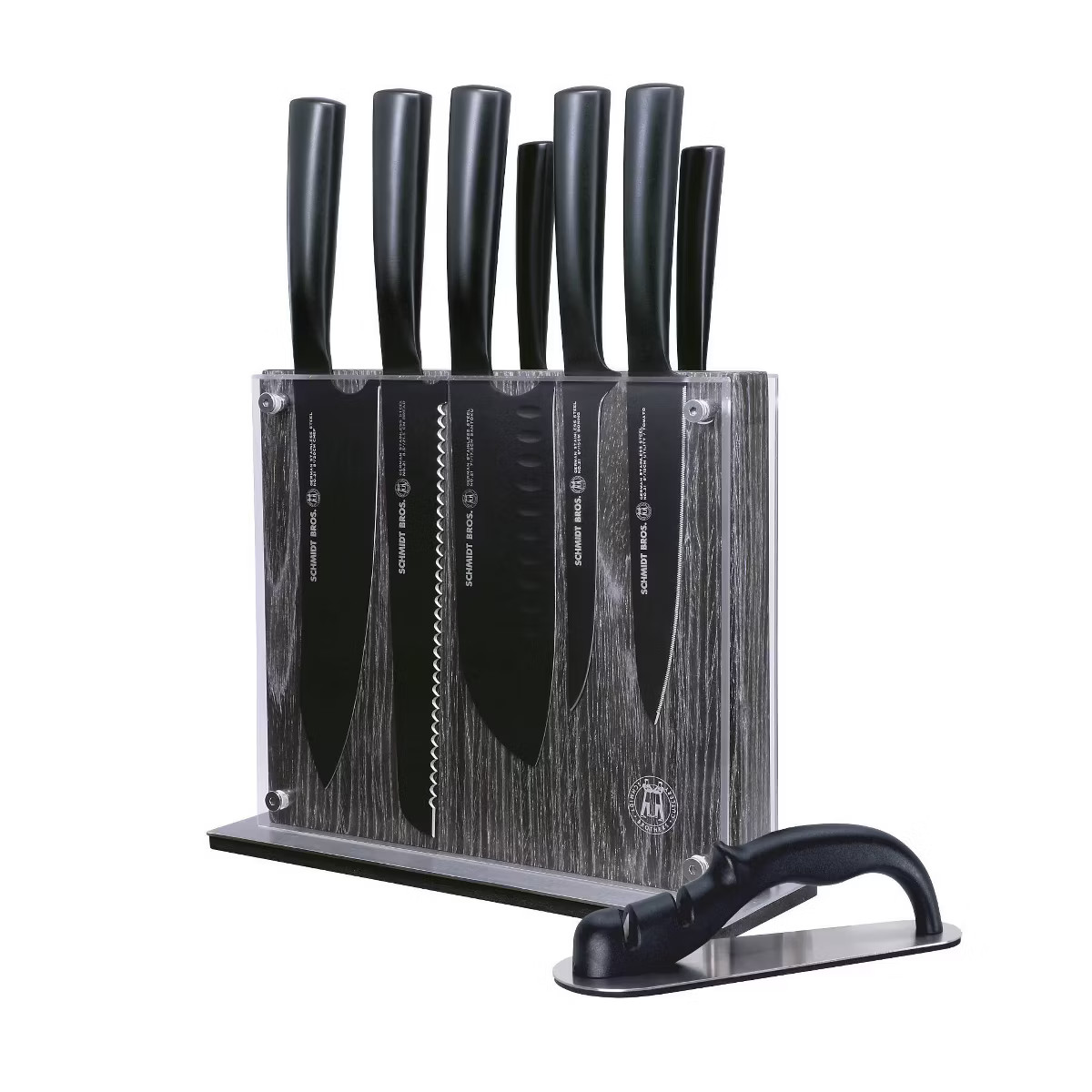 Schmidt Brothers Cutlery 9pc Jet Black Series Knife Block Set | Target