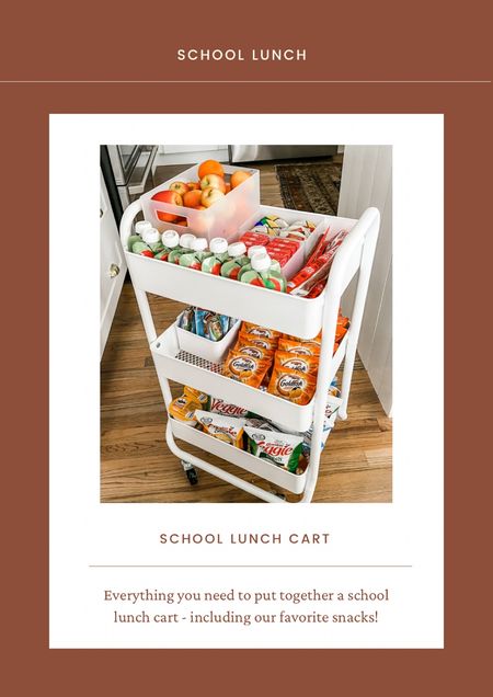 School lunch rolling cart! Best way to make school lunch prep quick and easy.

#LTKkids #LTKhome