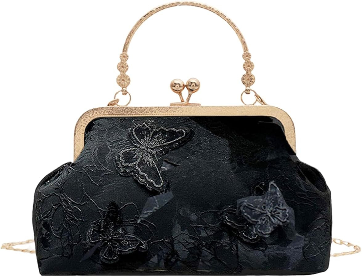 Elegant Embroidered Butterfly Clutch Purse for Women, Retro Crossbody Shoulder Bag, Party Purses ... | Amazon (US)