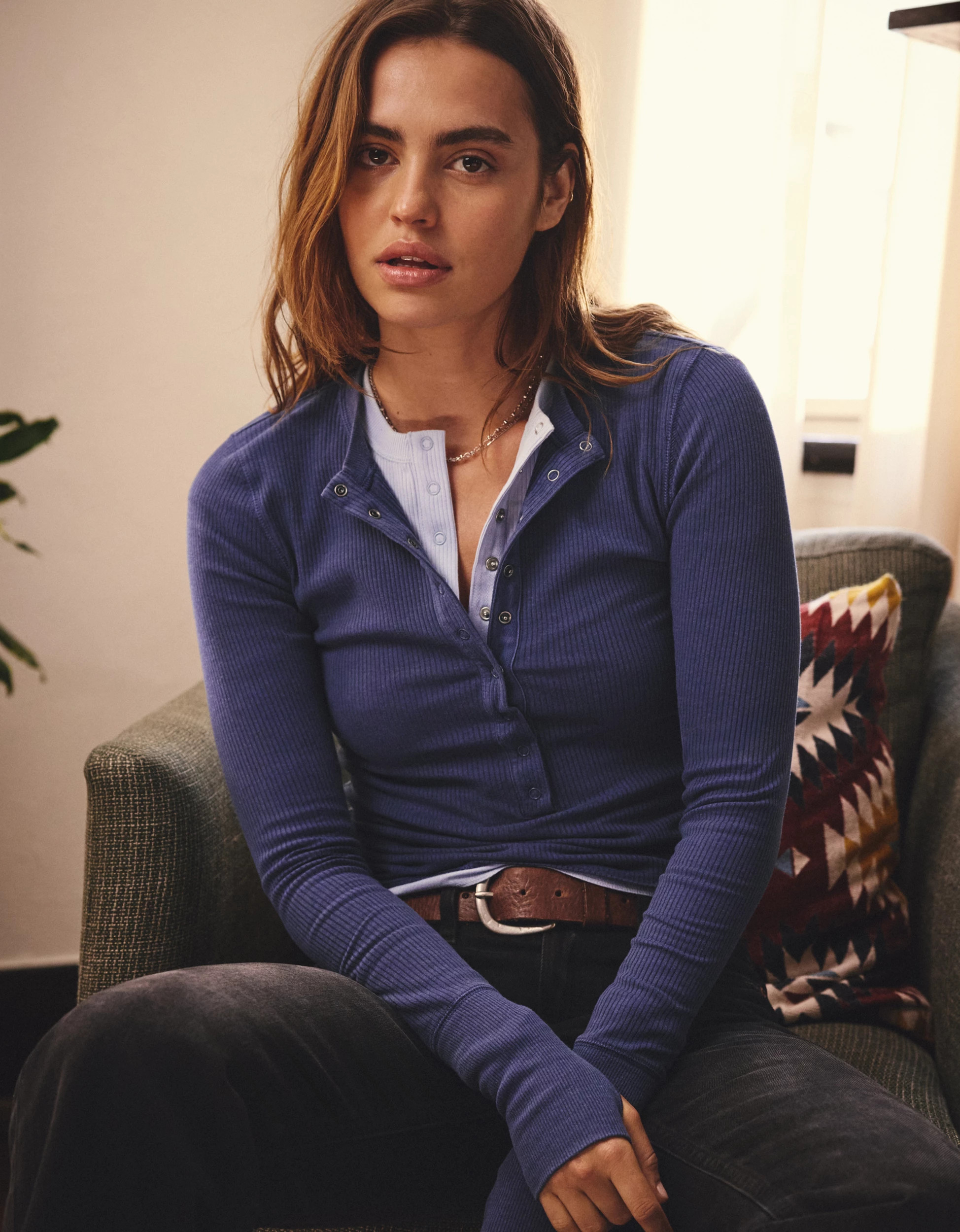 AE Long Sleeve Henley T-Shirt | American Eagle Outfitters (US & CA)