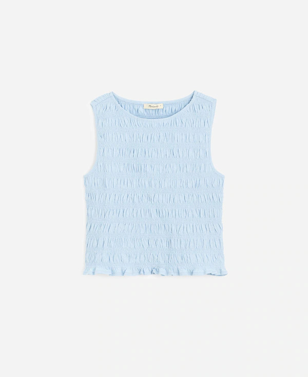 Smocked Boatneck Tank | Madewell
