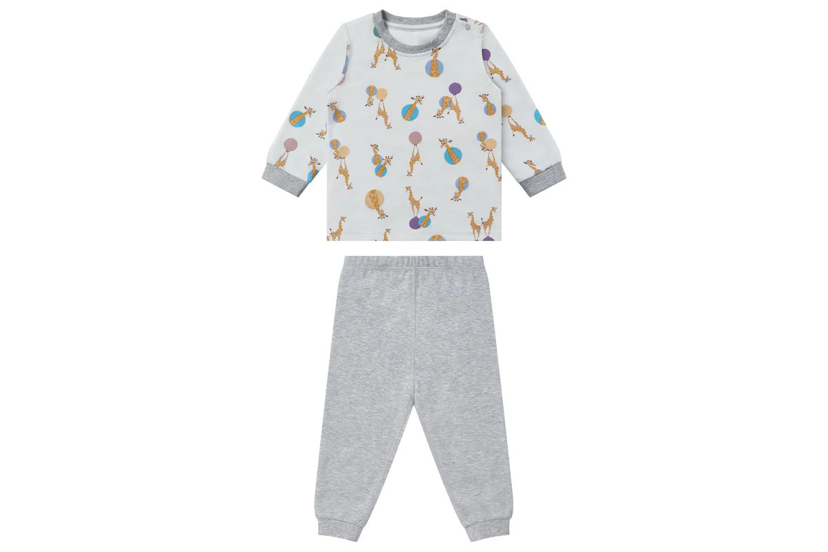 Two-Piece PJ Set (Organic Cotton) - Giraffe Shapes | Nest Designs