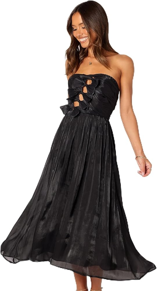 Petal & Pup Womens Mila Strapless Midi Dress | Amazon (US)