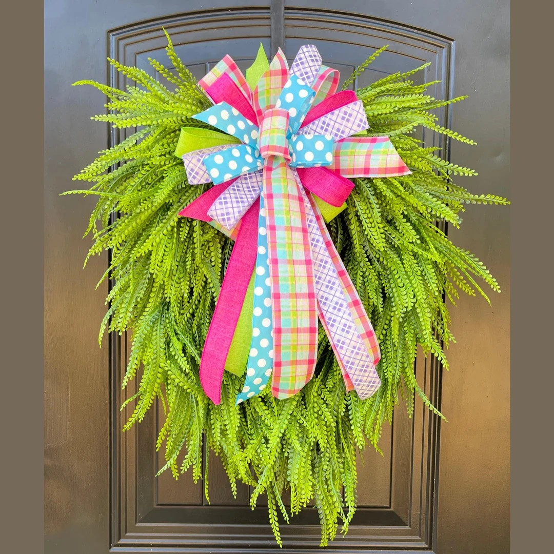 Spring Bead Grass Wreath, Saw Grass Wreath for Front Door, Custom Year Round Wreath, Cascading Gr... | Etsy (US)
