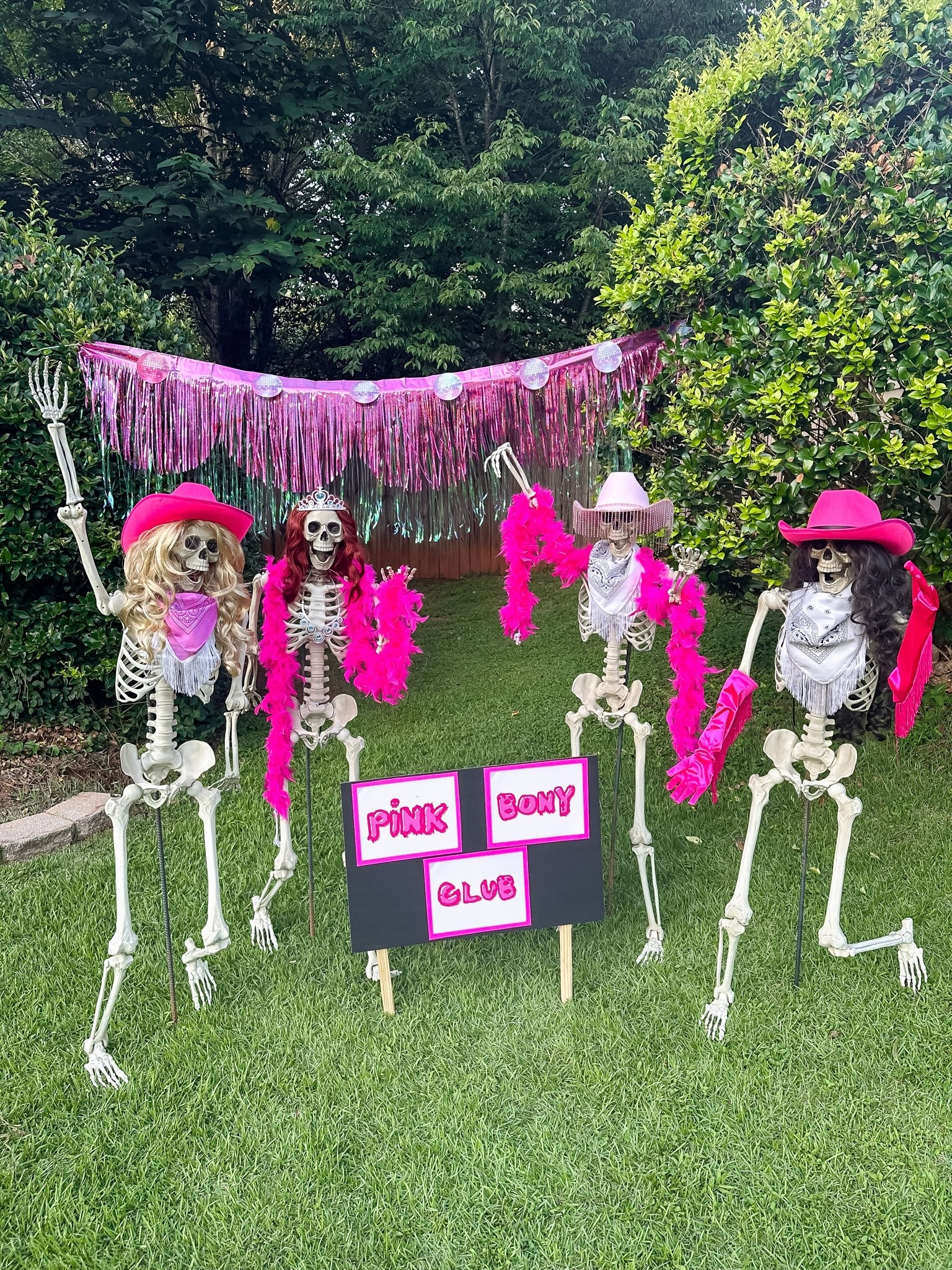 Welcome to the Pink Bony Club, where all you ghouls and gals can be queens and Chappell Bone is your skeleton’s favorite skeleton. Her and her iconic divas are serving
deadly iconic looks from @orientaltrading for Halloween!

#OTCPartner #orientaltrading #skeletondisplay #chappellroan #lawnskeletons