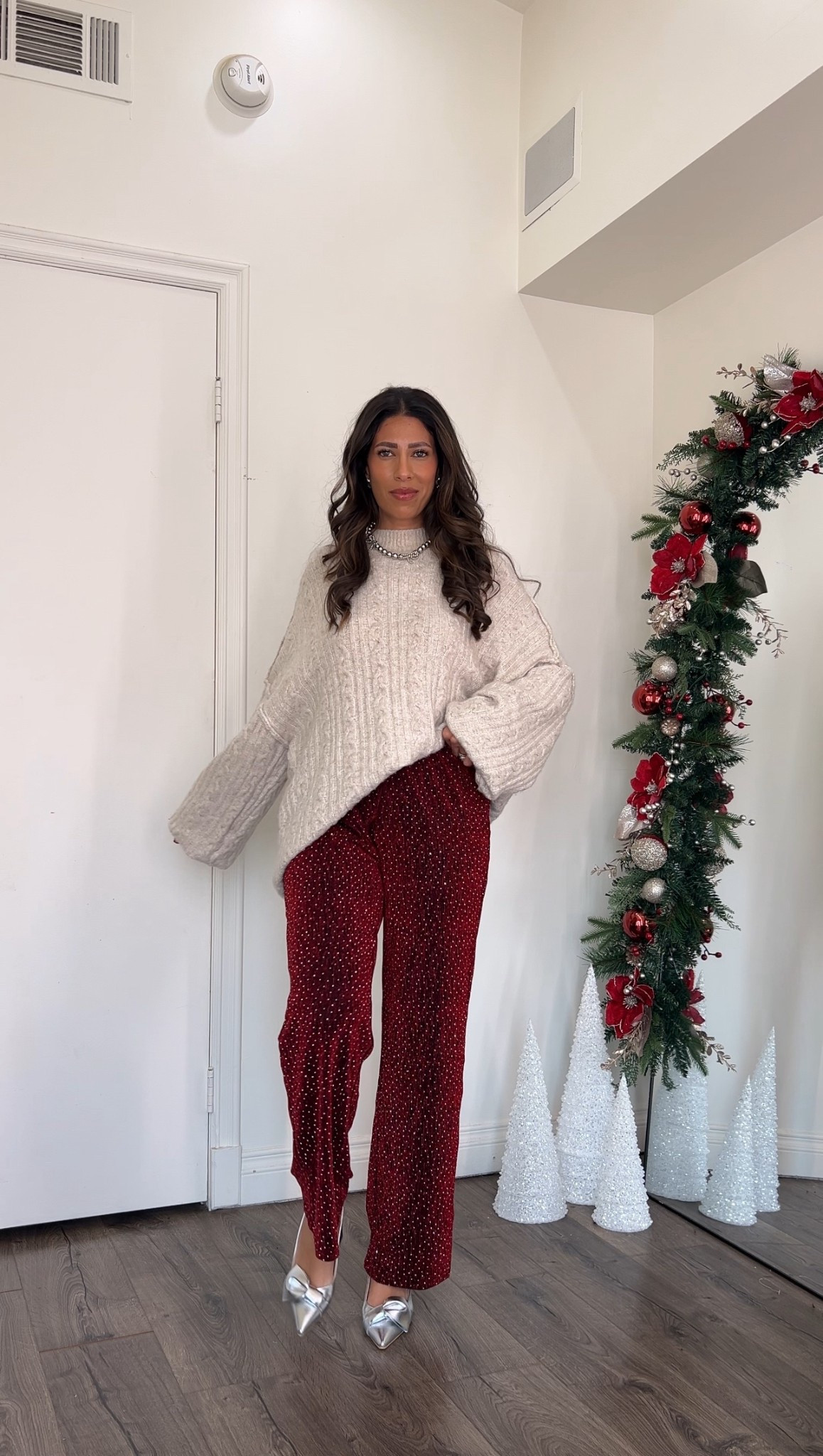 What I wore as the hostess! We had a holiday gathering at my house and I wanted to be a little comfy but cute. The heels are so comfortable and I had them on all night. Wearing small in the pants and large in the sweater 

#LTKFindsUnder50 #LTKSeasonal #LTKHoliday