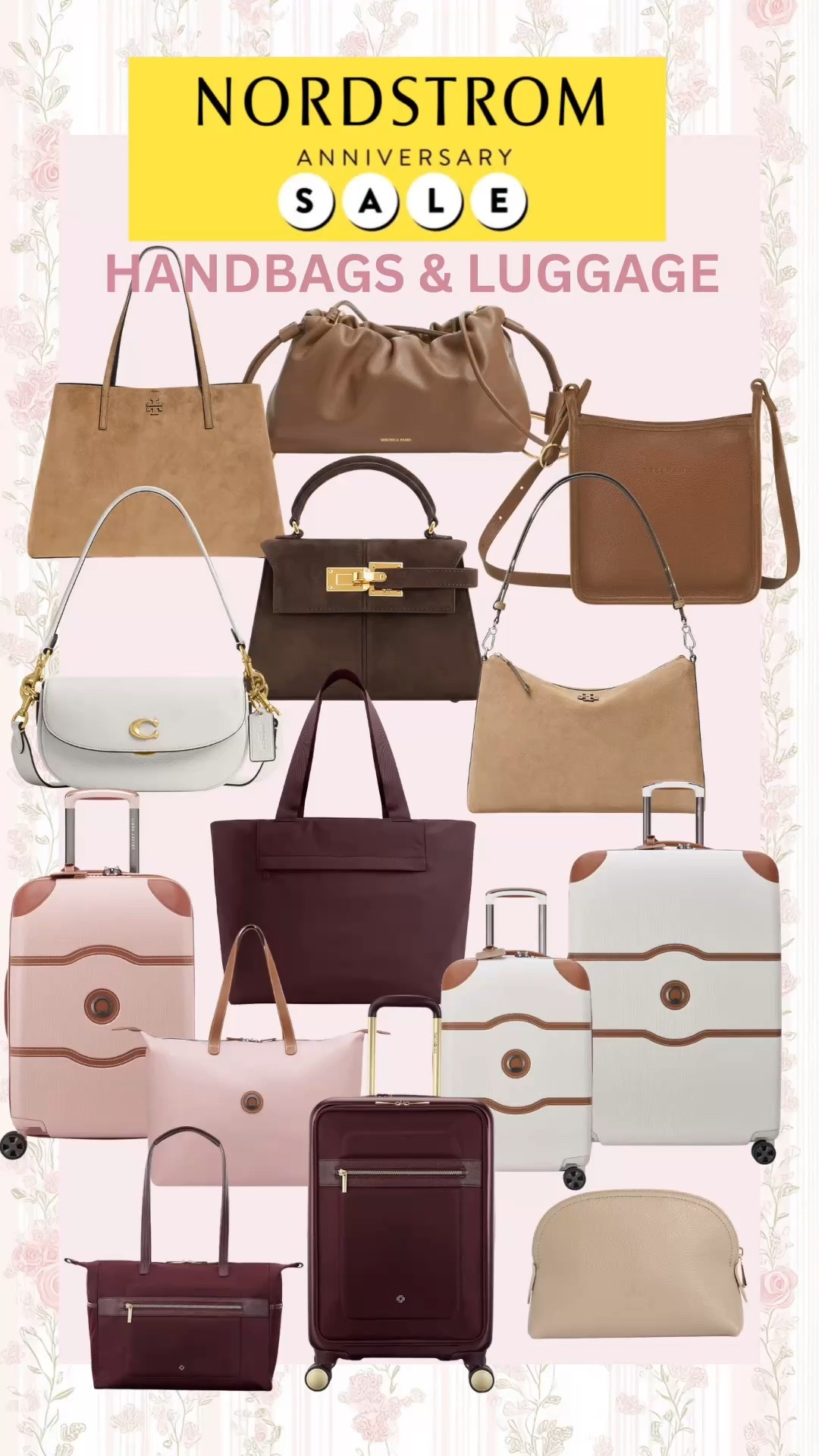👜✨ The Nordstrom Anniversary Sale is the perfect time to invest in a new handbag, travel bag, or luggage set for fall and upcoming trips. I’ve rounded up the best #NSALE handbag and luggage finds, including designer-inspired totes, suede shoulder bags, crossbody bags, travel totes, weekender bags, carry-ons, checked luggage, and luxury travel essentials from brands such as Tory Burch, Veronica beard stash bag, JW PEI, Delsey luggage, & Coach 💗

Whether you’re updating your everyday handbag collection, looking for the perfect work tote, shopping for a fall suede bag, or upgrading your luggage before your next vacation, these Nordstrom Anniversary Sale picks are some of the best deals of the year. 🫶🏼Save this post and check back as I continue sharing my favorite NSALE fashion, accessories, beauty, and travel finds before prices go back up! ✈️🤎

#NordstromAnniversarySale #NSALE #NordstromStyle #HandbagLover #DesignerInspiredStyle #SuedeHandbag #TravelStyle #LuggageSet #CarryOnLuggage #TravelEssentials #WorkTote #CrossbodyBag #FallAccessories #LuxuryStyle #NordstromFinds #LTKStyle #LTKTravel #LTKSaleAlert #TravelMustHaves #FallFashion

#LTKSaleAlert #LTKSeasonal #LTKWorkwear