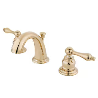 Kingston Brass English Country 8 in. Widespread 2-Handle Bathroom Faucet in Polished Brass HGKB91... | The Home Depot