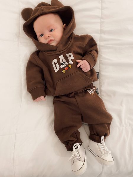 Baby boy neutral / brown sweat set / hoodie & joggers  #disneybaby #disney #babyboyclothes #babyboyoutfits
#liketkit 

#LTKbaby