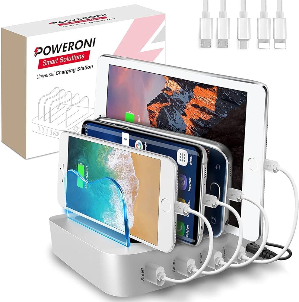 Poweroni USB Charging Dock - 4-Port - Fast Charging Station for Multiple Devices Apple - Multi De... | Amazon (CA)