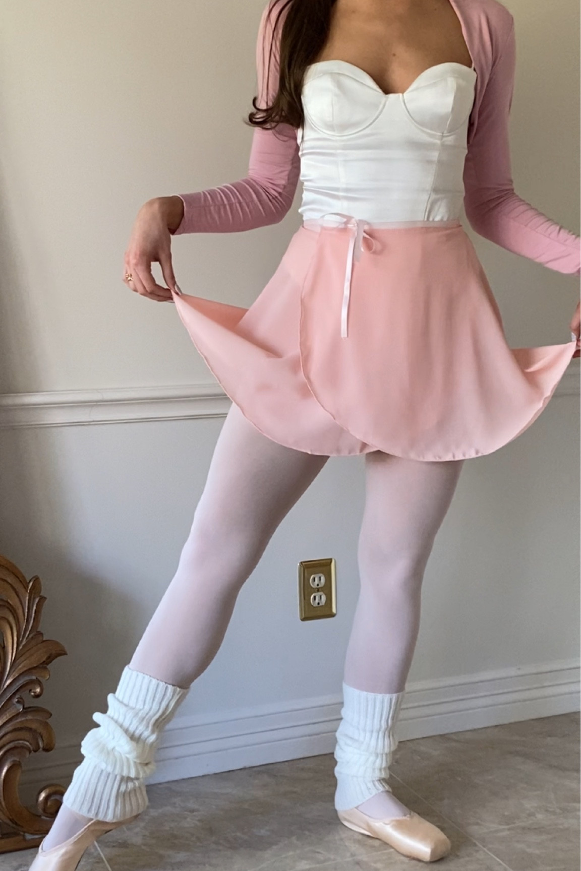 Sugar plum fairy inspired outfit, wearing a M in the shrug, a S/M in the tights, and a L in the wrap skirt 

#LTKfit #LTKHoliday #LTKunder100