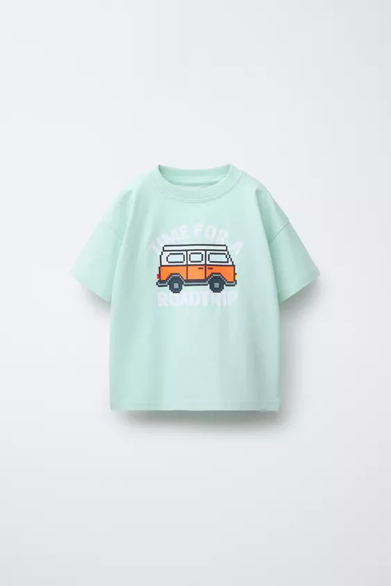 GAMING PRINT T-SHIRT Turquoise Red White | Zara US