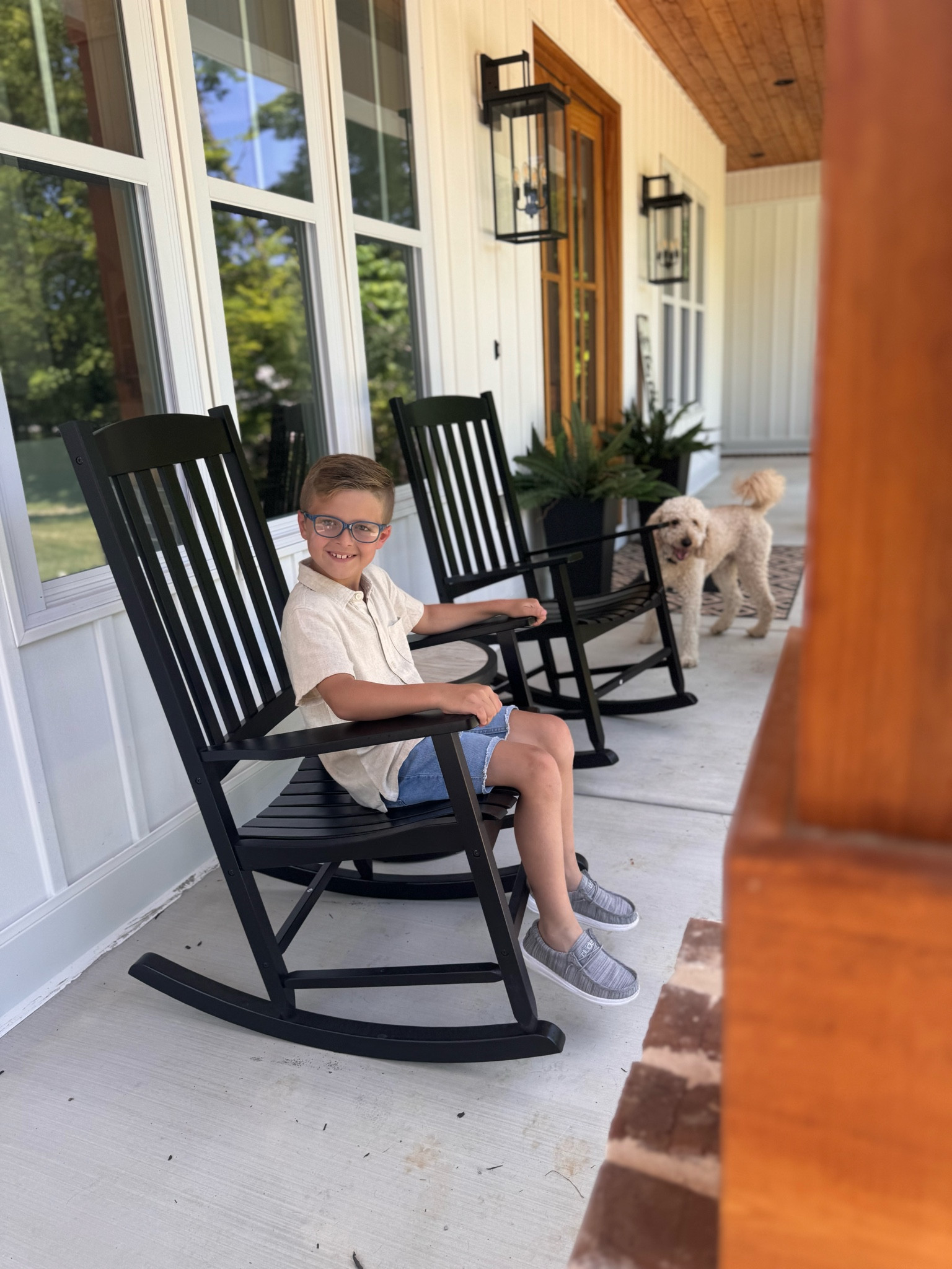 • My husband surprised me with these black rocking chairs for Mother’s Day!! So comfortable & great price !! • 