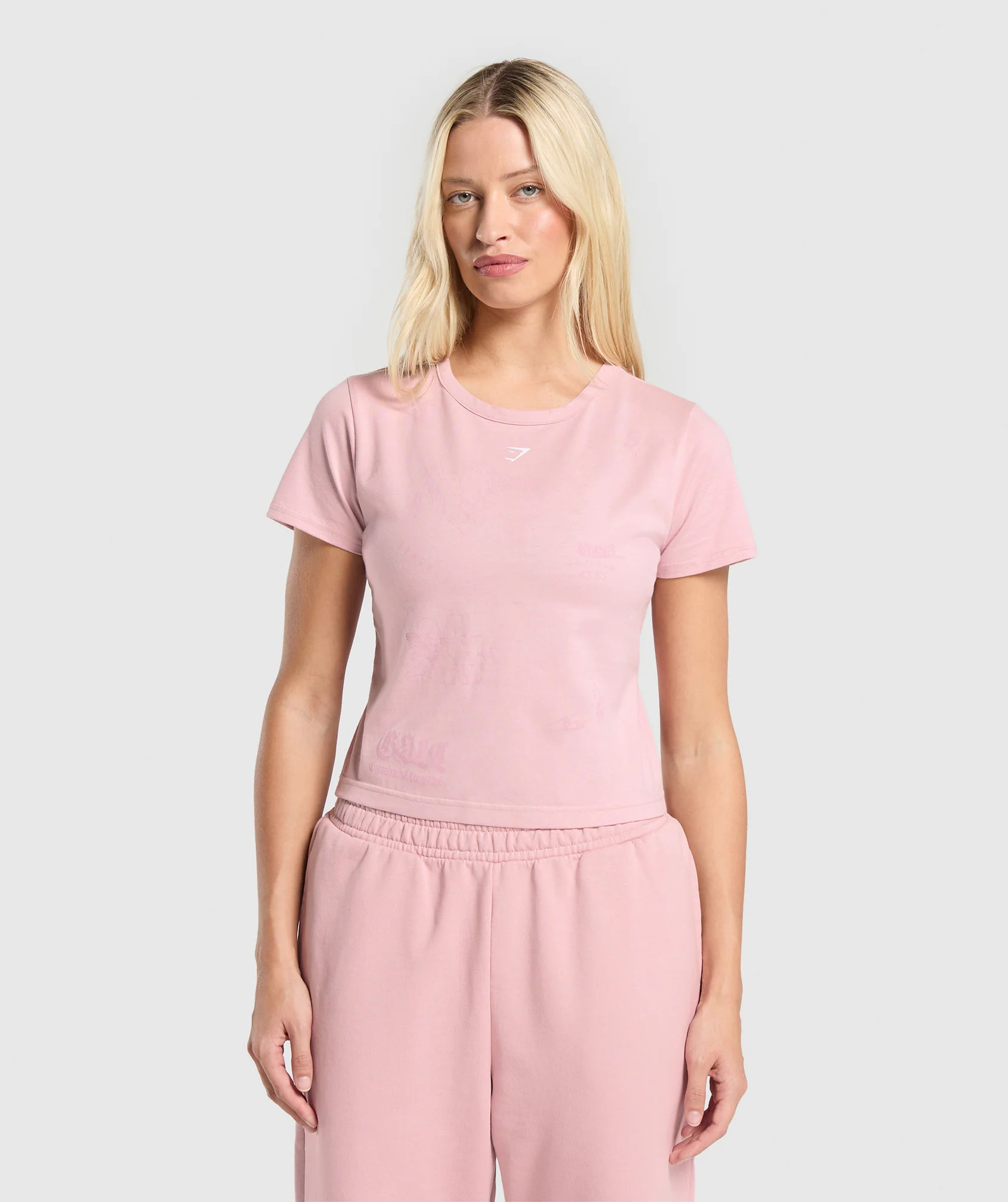 Gymshark Scribble Baby Tee - Light Pink | Gymshark US