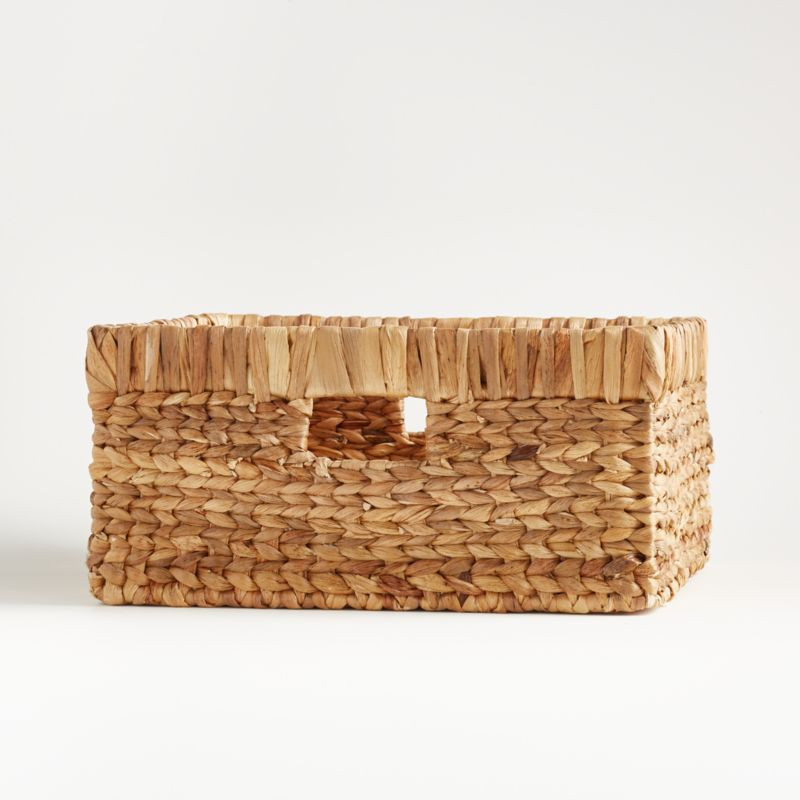 Wonderful Wicker Natural Large Changing Table Basket with Handles | Crate & Barrel