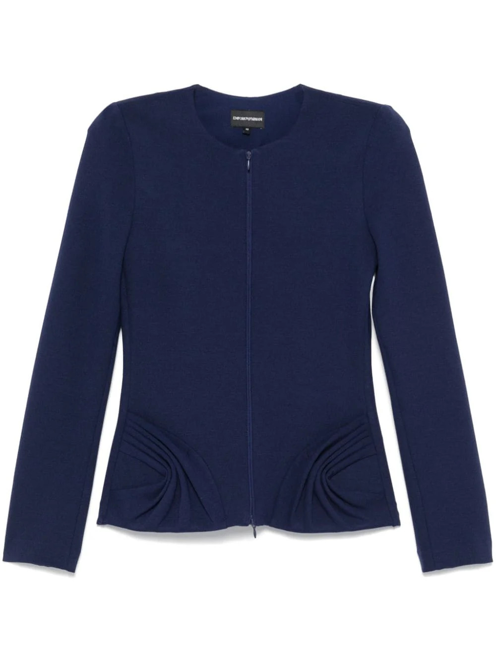 Emporio Armani Women's Short Jacket in Blue | Size 44 | 6D2G8I | LOZURI