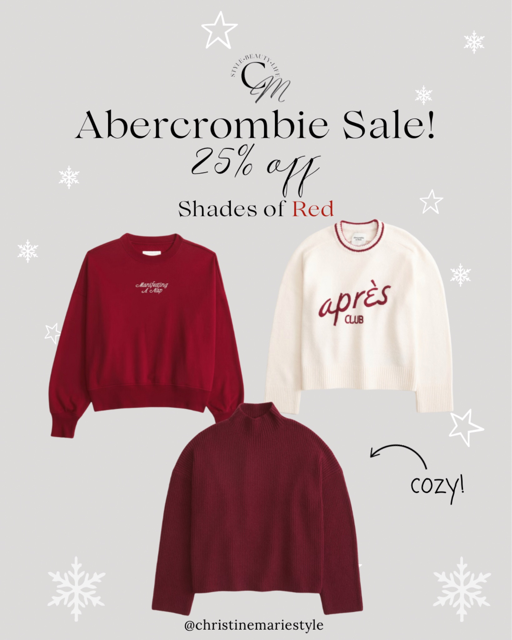 25% off at Abercrombie for Black Friday!










Cozy sweaters
Black Friday sale
Cyber Monday sale
Red sweaters 
Thanksgiving outfit
Thanksgiving outfit ideas
Gifts for her


#LTKGiftGuide #LTKHoliday #LTKCyberWeek