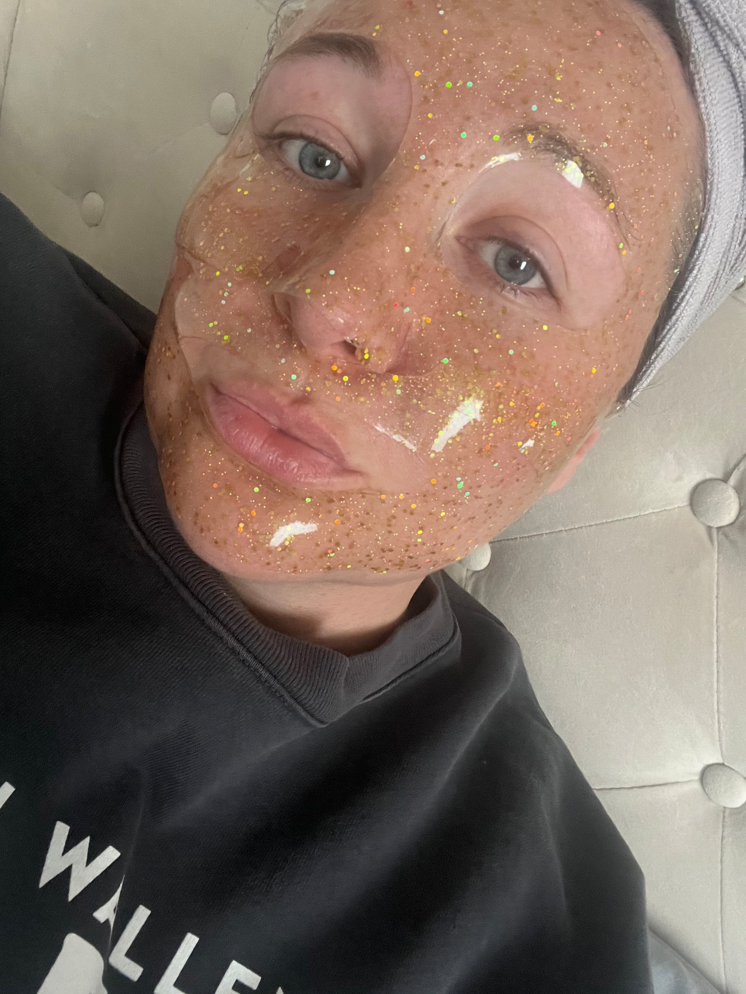 Glitter face mask because why not 

#LTKgrwm #LTKselfcare #LTKmorningroutine