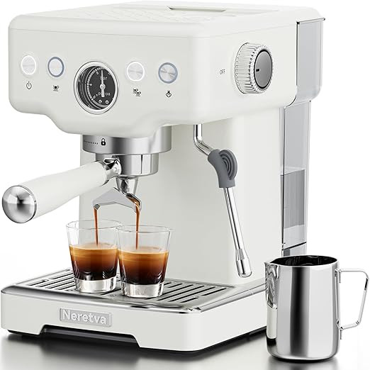 Neretva Espresso Machine 15Bar, [2 in 1] Professional Coffee and Espresso Maker Combo 1450W Stain... | Amazon (US)