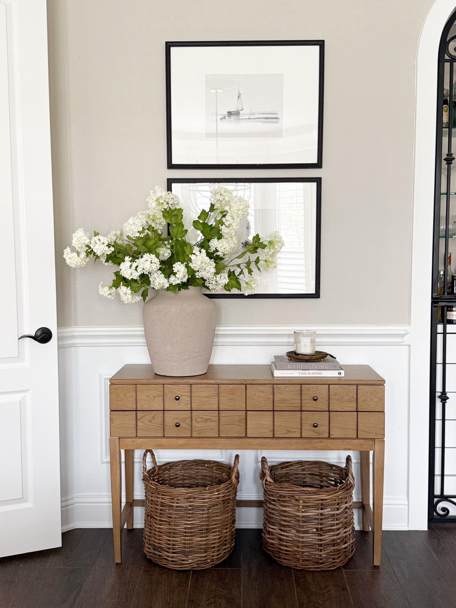 Our entryway console that I recently styled, linking similar tables and baskets 

#LTKSpringSale #LTKspring #LTKHome