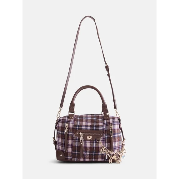 Madden NYC Women's Medium Satchel Handbag, Flannel Plaid | Walmart (US)