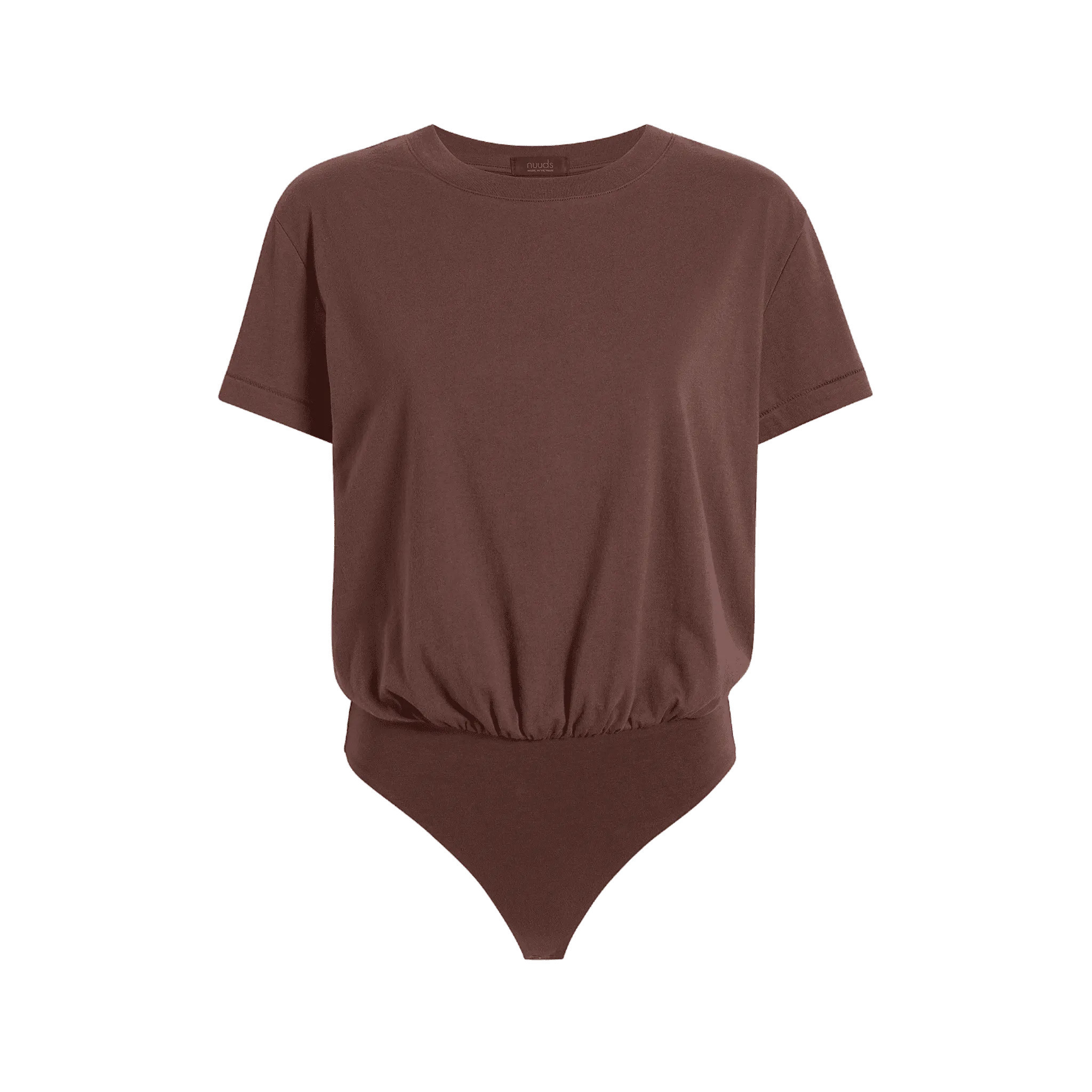 Women's Everyday T-Shirt Bodysuit | Coffee - nuuds | nuuds