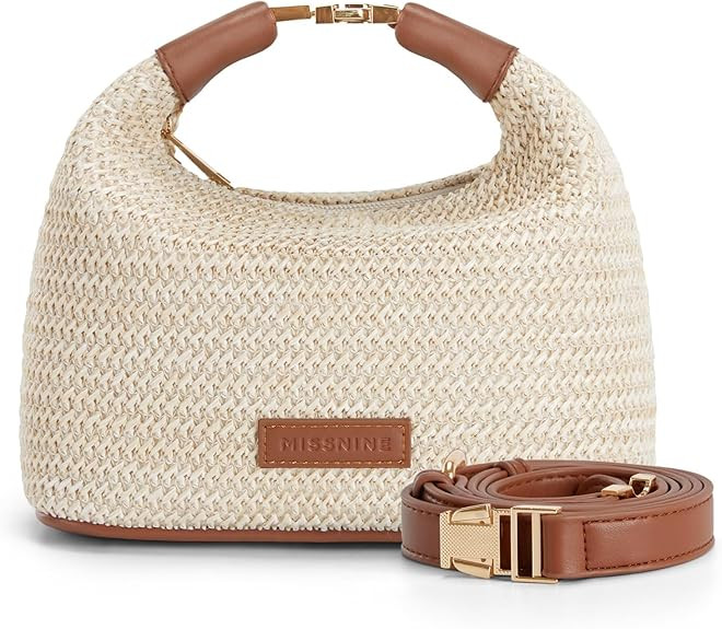 Missnine Straw Purse for Women Summer Raffia Purses Small Beach Crossbody Bag Vacation Woven Top ... | Amazon (US)