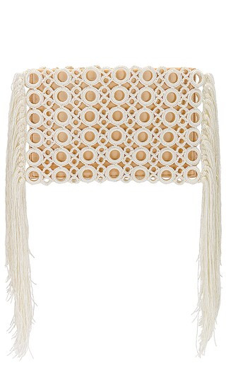 Crochet Embroidered Clutch in Ivory | Revolve Clothing (Global)