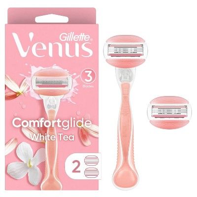 Venus Comfortglide White Tea Women's Razor + 2 Razor Blade Refills | Target