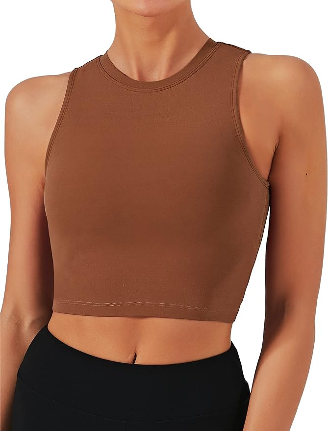 Natural Feelings Nudi Sports Bras for Women Removable Padded Yoga Tank Tops Sleeveless Fitness Wo... | Amazon (US)
