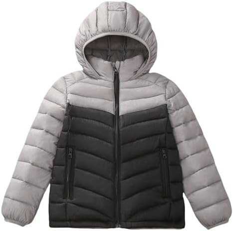 Boys Girls Toddlers Lightweight Hooded Puffer Jacket Kids Winter Coat Warm Comfy Outerwear | Amazon (US)