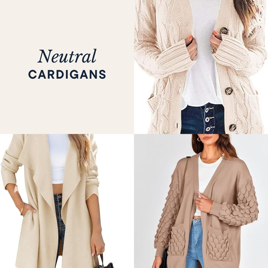 Neutral Cardigans, all under $50! 

#Cardigan
#neutral
#sweater
#falloutfits
#outfitideas
#fall


#LTKOver40 #LTKSeasonal #LTKFindsUnder50
