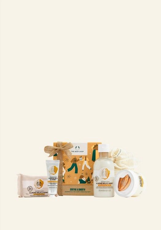 Soothe & Smooth Almond Milk & Honey Essentials Gift Set | The Body Shop USA