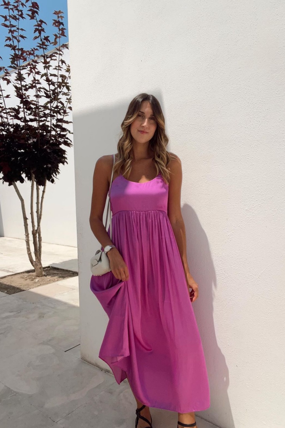 Longue robe rose satinée, robe Mango satinée, longue robe à bretelle, robe d’été 

#LTKeurope #LTKstyletip #LTKSeasonal