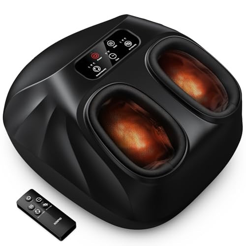 RENPHO Foot Massager Machine with Heat [2026 Upgraded], Shiatsu Foot Massager for Plantar Fasciitis, Foot Massager Machine for Women, Wireless Control, True Full Foot Massager, Up to Size 14, BK | Amazon (US)
