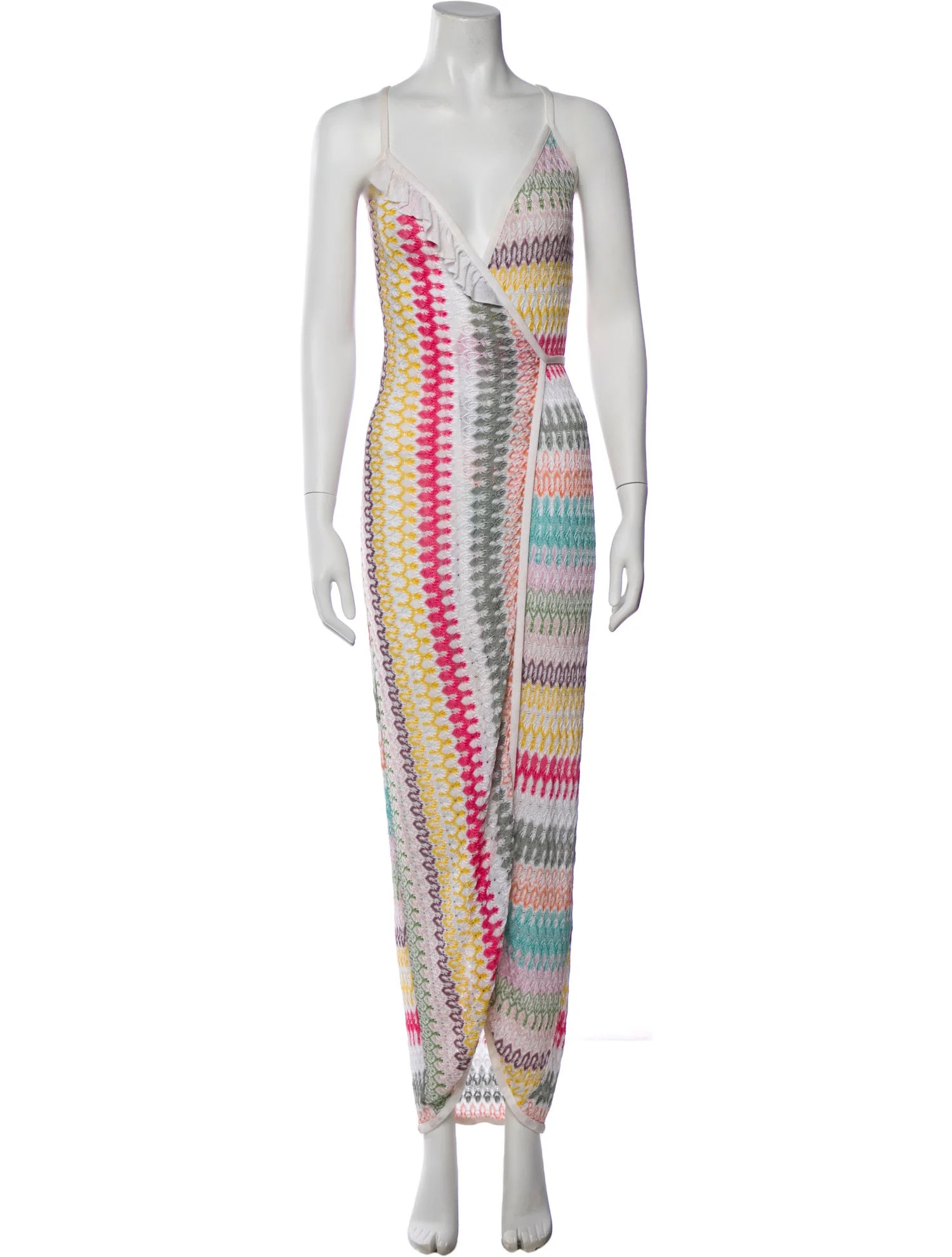 Missoni Printed Midi Length Dress - White Dresses, Clothing - MIS196069 | The RealReal | The RealReal