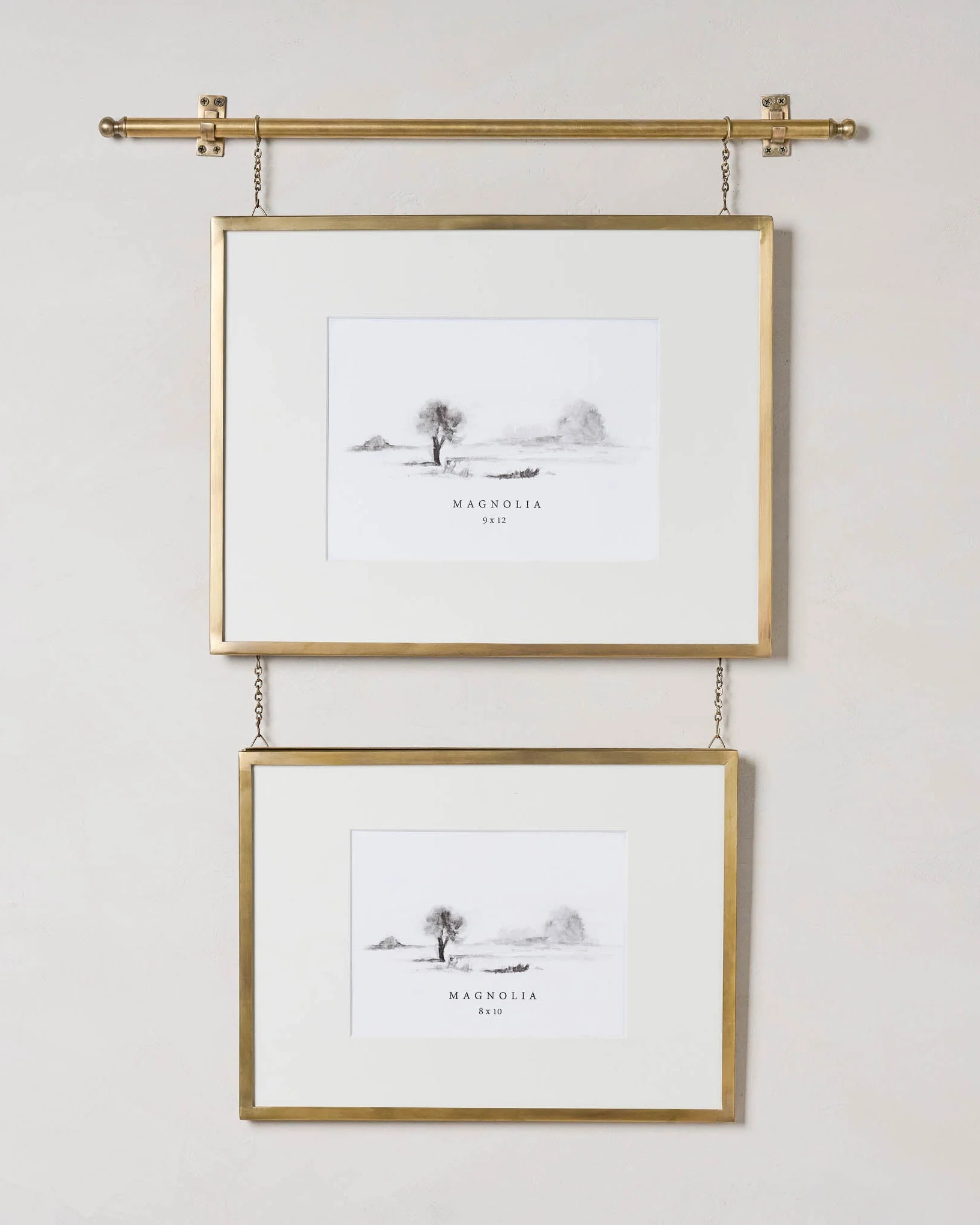 Colleen Brass Rail Double Picture Frame | Magnolia