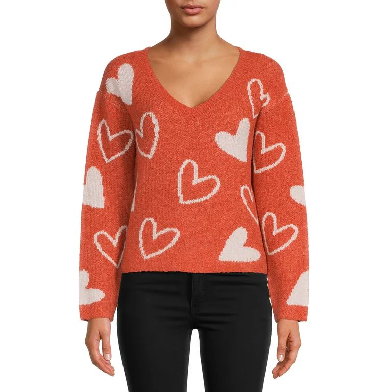 No Boundaries Juniors' Pullover Print Sweater | Walmart (US)