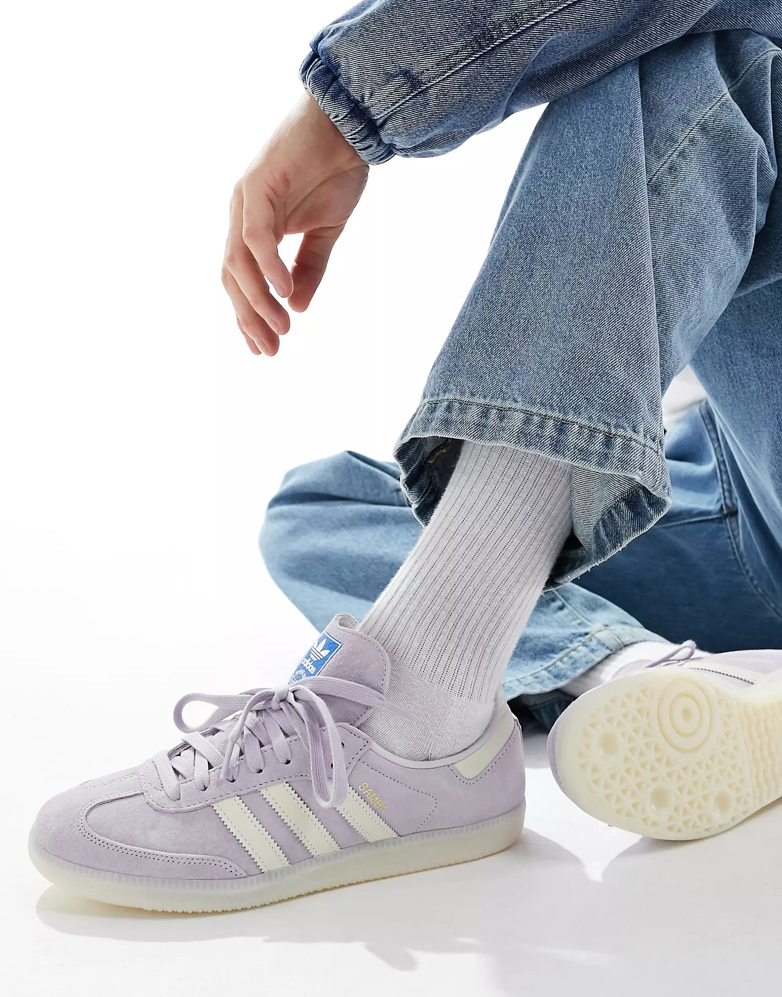 adidas Originals Samba sneakers in chalk and lilac | ASOS (Global)