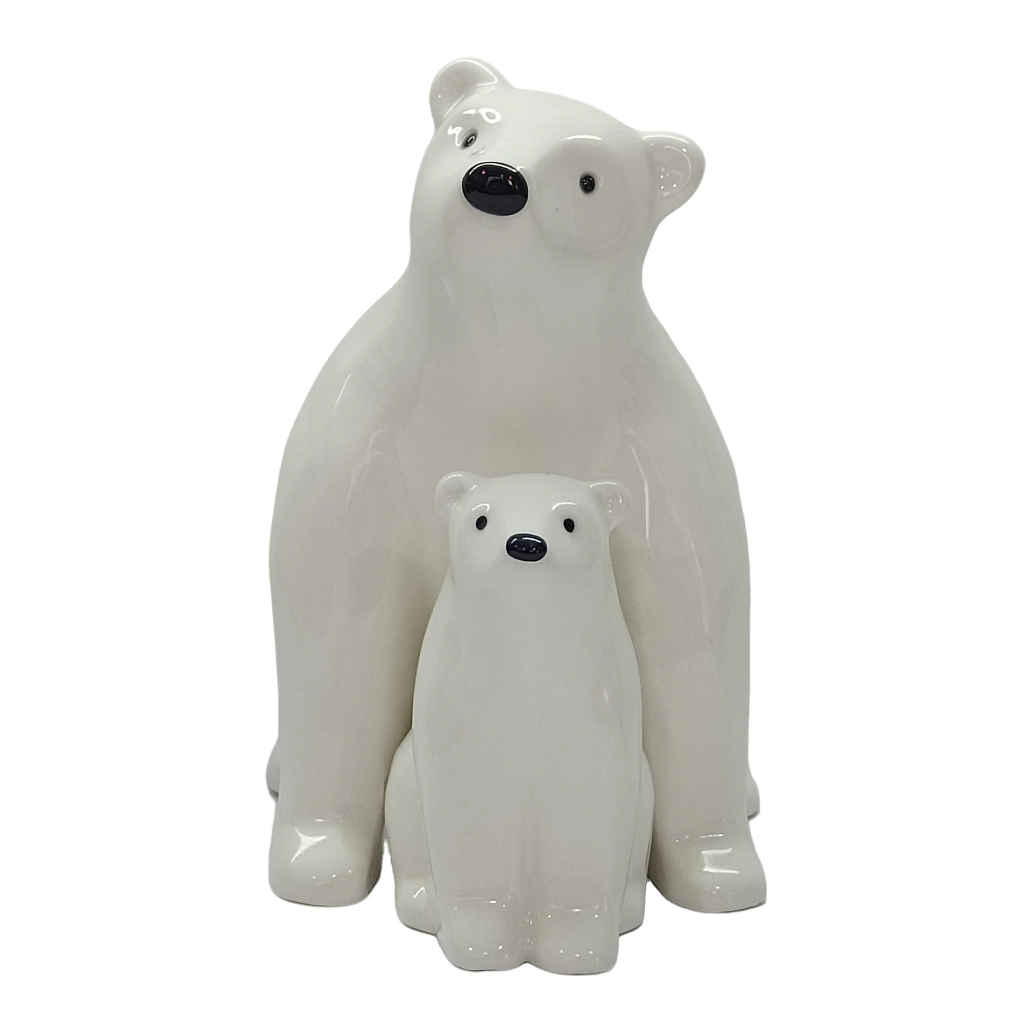 Ceramic Polar Bear Christmas Tabletop Decoration, White, 6.06", by Holiday Time | Walmart (US)