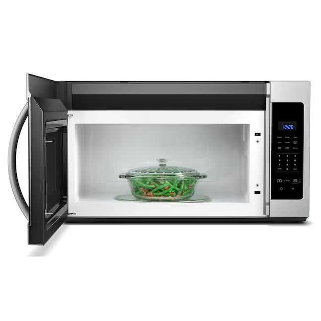 Whirlpool  1.7-cu ft 1000-Watt Over-the-Range Microwave (Fingerprint Resistant Stainless Steel) | Lowe's