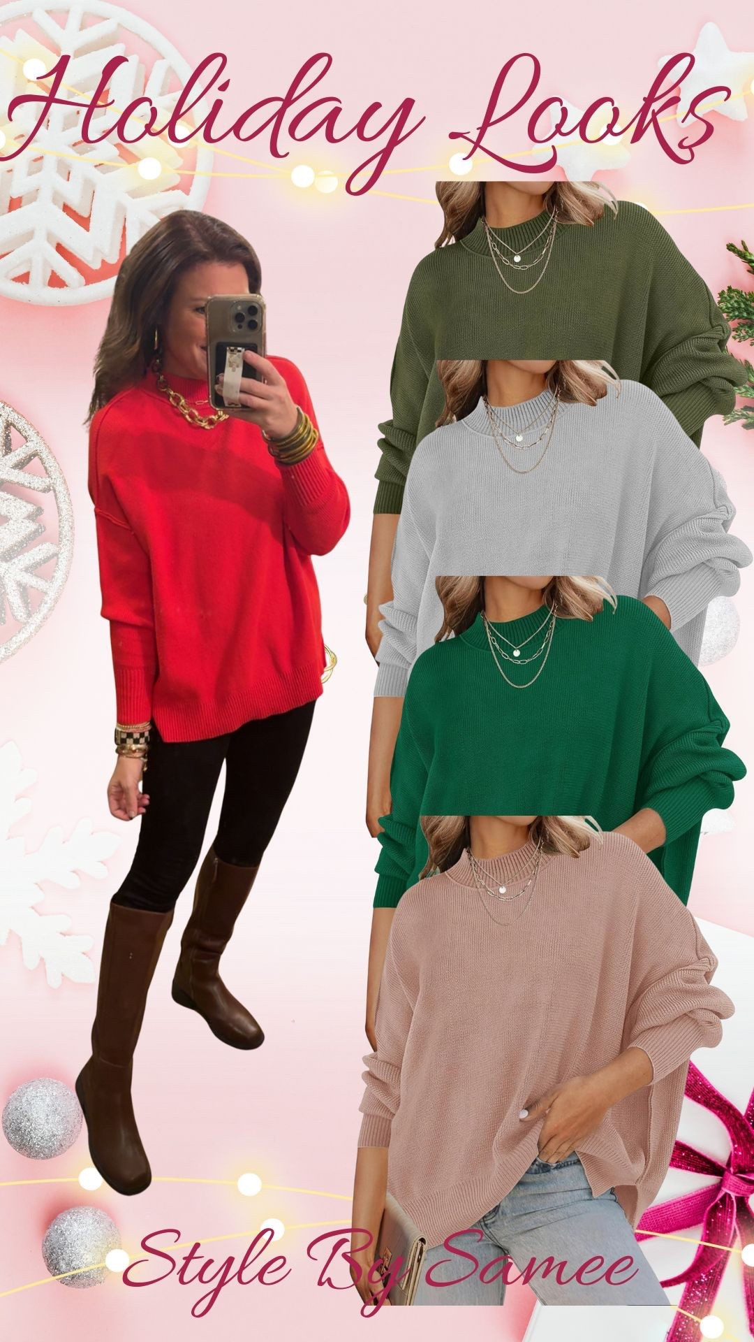 Top pick for a Holiday/Winter sweater! 

Wearing size small. 

Amazon | Christmas | holiday | fashion | ootd | winter style 

#LTKFindsUnder50 #LTKootd #LTKHoliday