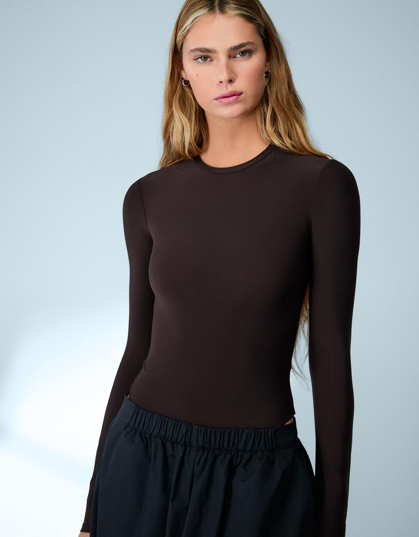 Long sleeve bodysuit - Bodysuits - Women | Bershka GB