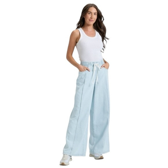 NEW Universal Thread Wide Leg High Rise Baggy Jeans Light Wash 4 Pockets Size 1X | Poshmark