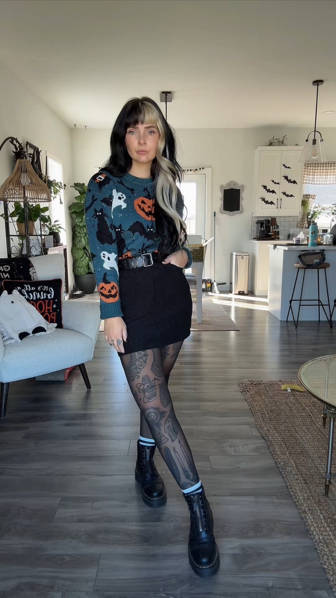 I am very into these cute Halloween sweaters! I am in love with the turquoise colour!

Sweater: Temu
Corduroy skirt: Amazon
Suede belt: Amazon
Boots/ Sinclair doc martens
Pantyhose: Dollarama

*Please remember that not all brands are on LTK, so I try my best to link like items if I can* 

#LTKcanada #LTKstyletip #LTKfall