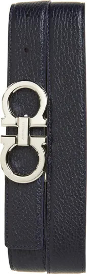 FERRAGAMO Reversible Double Gancio Leather Belt | Nordstrom | Nordstrom