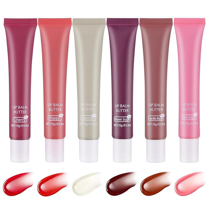 2-in-1 Silky Lip Butter Balm & Lip Gloss, Hydration with Shea & Olive Oil Blend, Non-Sticky Moist... | Amazon (US)