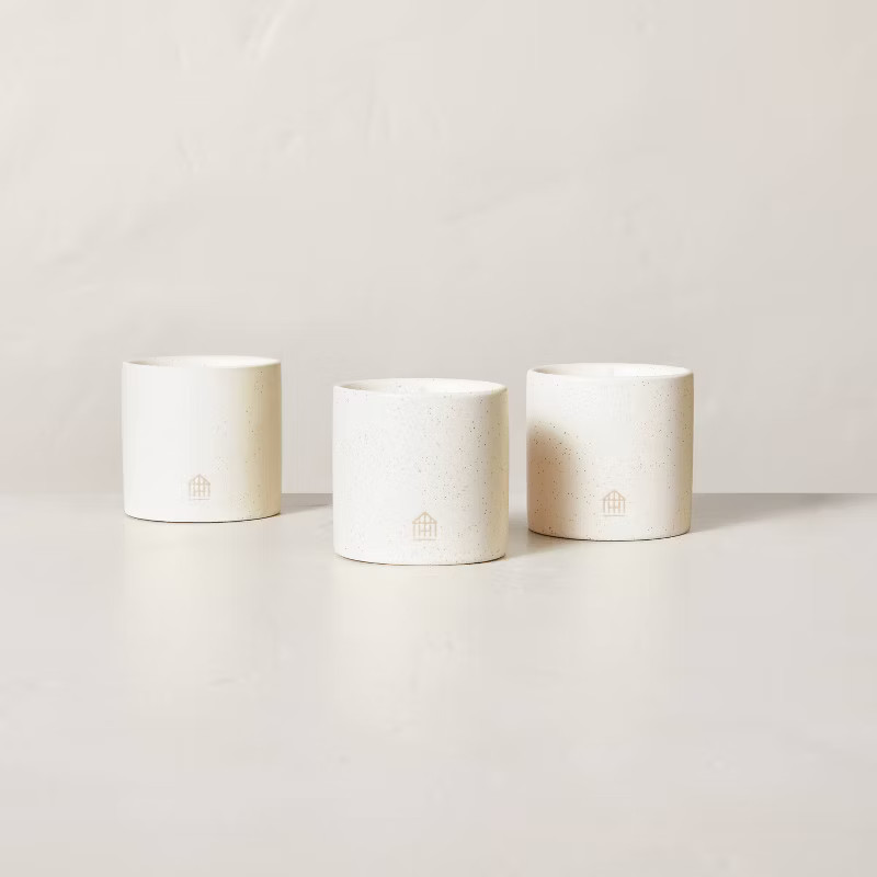 9oz Basil/Lemon/Thyme Speckled Ceramic Kitchen Candle Set - Hearth & Hand™ with Magnoli... | Target