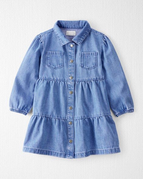 Toddler Girl Organic Cotton Denim Dress | Carter's Inc