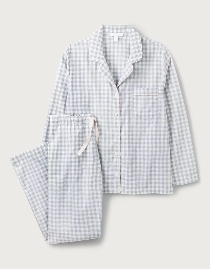 Stitch-Detail Cotton-Gingham Pyjama Set
    
            
    


            
                
  ... | The White Company (UK)